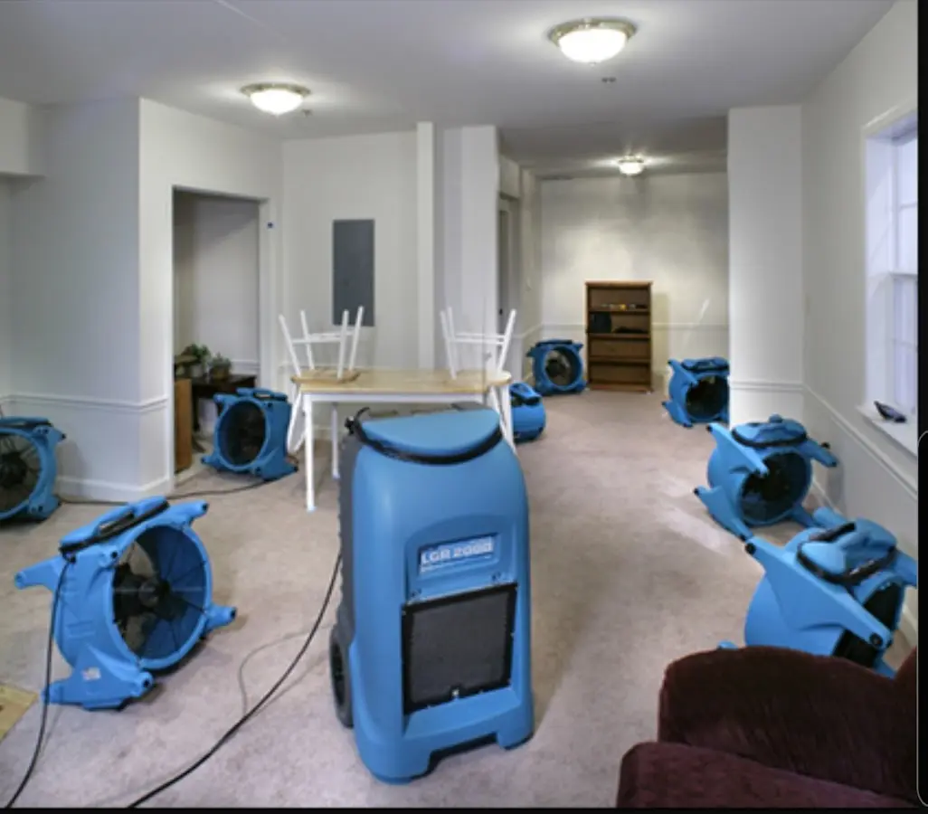 Air movers and dehumidifier setup for Water Extraction & Removal in Mount Prospect