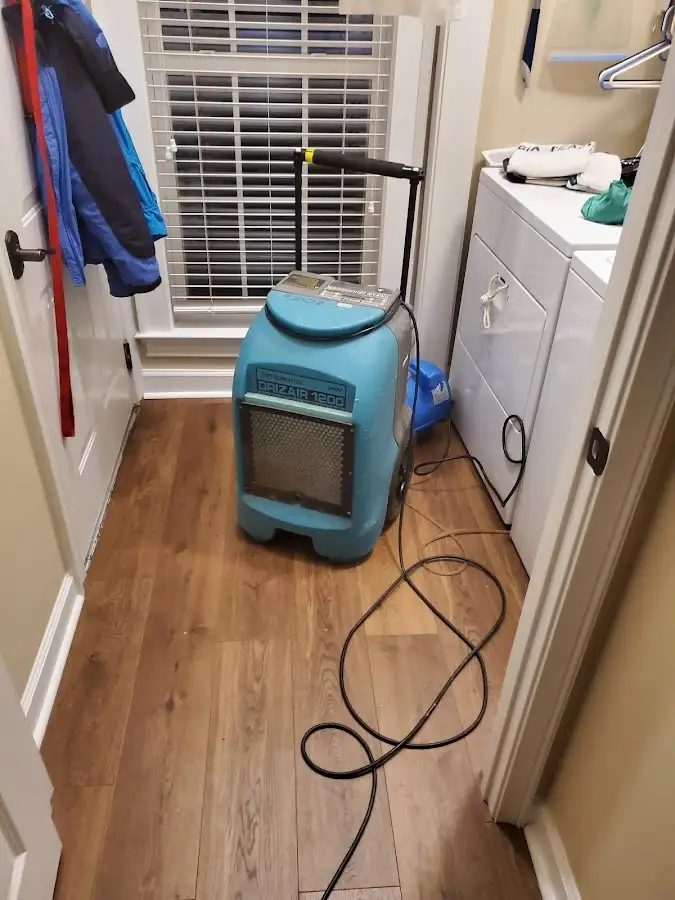 Commercial dehumidifier deployed for Flood Damage Cleanup in Mount Prospect